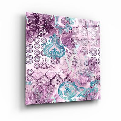Autres décorations murales - ・"Green Flower"・Glass Wall Art | Artdesigna Glass Printing Wall Arts. - ARTDESIGNA