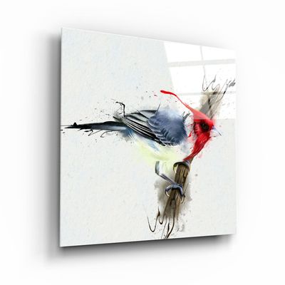 Other wall decoration - ・"Green Flower"・Glass Wall Art | Artdesigna Glass Printing Wall Arts. - ARTDESIGNA