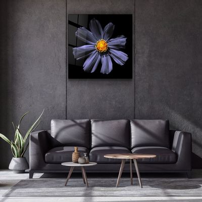 Autres décorations murales - ・"Blue Flower"・Glass Wall Art | Artdesigna Glass Printing Wall Arts. - ARTDESIGNA