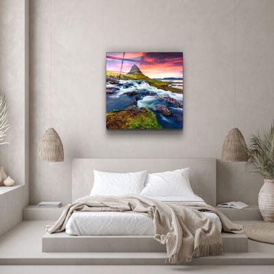 Autres décorations murales - ・"Lake and Mountain Landscape"・Glass Wall Art | Artdesigna Glass Printing Wall Arts. - ARTDESIGNA