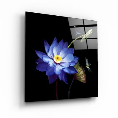 Other wall decoration - ・"Abstract Yellow Flowers"・Glass Wall Art | Artdesigna Glass Printing Wall Arts. - ARTDESIGNA