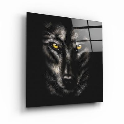 Other wall decoration - ・"Yellow eyes"・Glass Wall Art | Artdesigna Glass Printing Wall Arts. - ARTDESIGNA