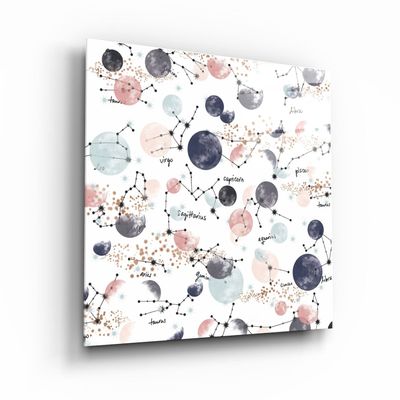 Autres décorations murales - ."Pastel Abstract 7". Glass Wall Art | Artdesigna Glass Printing Wall Arts. - ARTDESIGNA