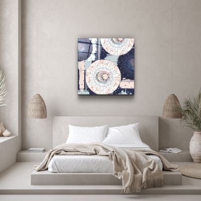 Other wall decoration - ."Moon Drops White". Glass Wall Art | Artdesigna Glass Printing Wall Arts. - ARTDESIGNA