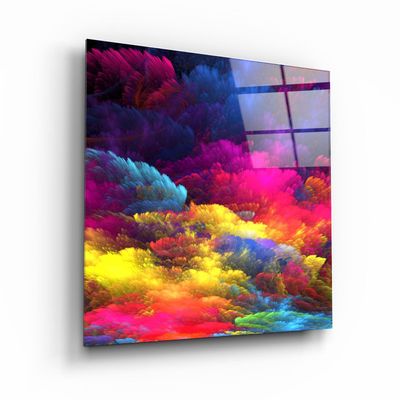 Other wall decoration - ・"Color Puff"・Glass Wall Art | Artdesigna Glass Printing Wall Arts. - ARTDESIGNA