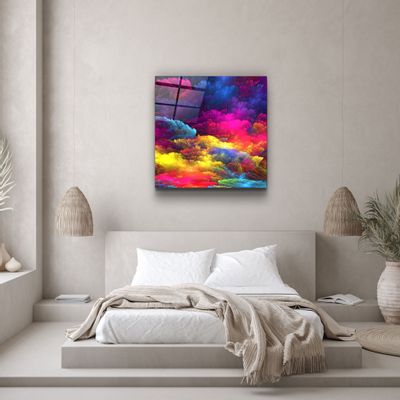 Other wall decoration - ・"Color Puff"・Glass Wall Art | Artdesigna Glass Printing Wall Arts. - ARTDESIGNA