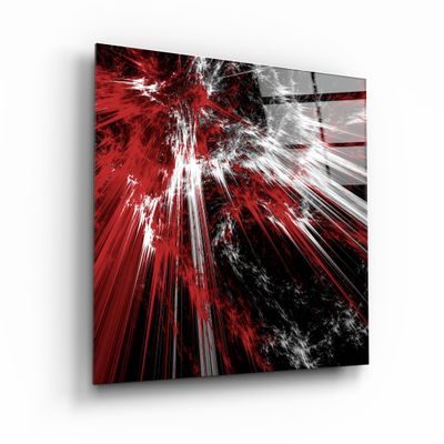 Other wall decoration - ・"Red Explosion"・Glass Wall Art | Artdesigna Glass Printing Wall Arts. - ARTDESIGNA