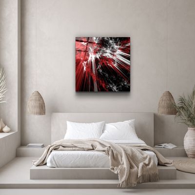 Other wall decoration - ・"Red Explosion"・Glass Wall Art | Artdesigna Glass Printing Wall Arts. - ARTDESIGNA