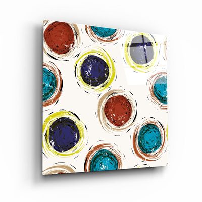 Other wall decoration - ・"Abstract Circles"・Glass Wall Art | Artdesigna Glass Printing Wall Arts. - ARTDESIGNA