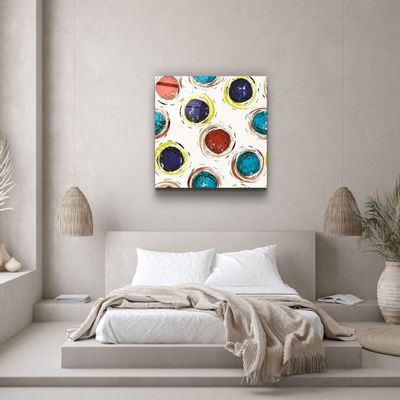 Autres décorations murales - ・"Abstract Circles"・Glass Wall Art | Artdesigna Glass Printing Wall Arts. - ARTDESIGNA
