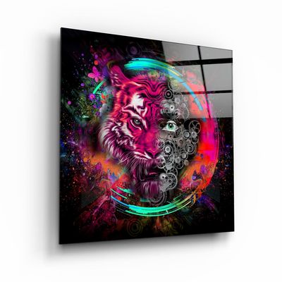 Other wall decoration - ・"Abstract Tiger"・Glass Wall Art | Artdesigna Glass Printing Wall Arts. - ARTDESIGNA