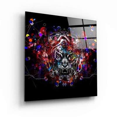 Other wall decoration - ・"Abstract Tiger"・Glass Wall Art | Artdesigna Glass Printing Wall Arts. - ARTDESIGNA