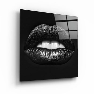 Autres décorations murales - ・"Black Lips"・Glass Wall Art | Artdesigna Glass Printing Wall Arts. - ARTDESIGNA