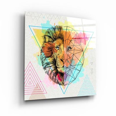 Autres décorations murales - ・"Astro Lion"・Glass Wall Art | Artdesigna Glass Printing Wall Arts. - ARTDESIGNA