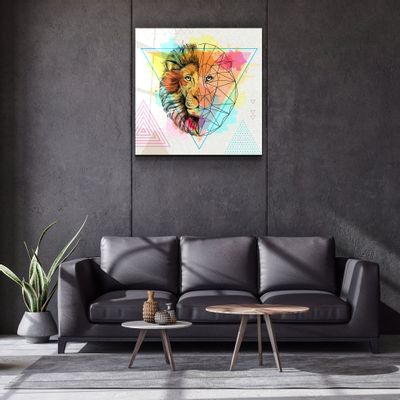 Autres décorations murales - ・"Astro Lion"・Glass Wall Art | Artdesigna Glass Printing Wall Arts. - ARTDESIGNA