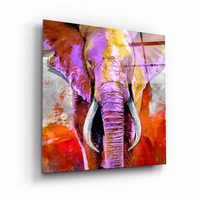 Other wall decoration - ・"Elepurple"・Glass Wall Art | Artdesigna Glass Printing Wall Arts. - ARTDESIGNA