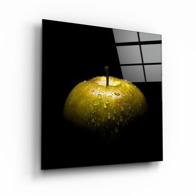 Other wall decoration - ・"Yellow Apple"・Glass Wall Art | Artdesigna Glass Printing Wall Arts. - ARTDESIGNA