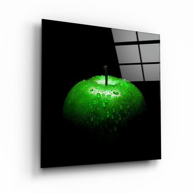 Other wall decoration - ・"Green Apple"・Glass Wall Art | Artdesigna Glass Printing Wall Arts. - ARTDESIGNA