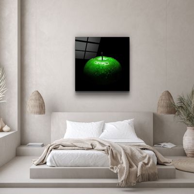 Autres décorations murales - ・"Green Apple"・Glass Wall Art | Artdesigna Glass Printing Wall Arts. - ARTDESIGNA