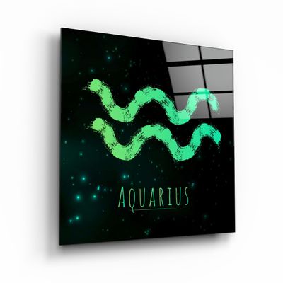 Other wall decoration - ."Zodiac V2 - Aquarius". Glass Wall Art | Artdesigna Glass Printing Wall Arts. - ARTDESIGNA