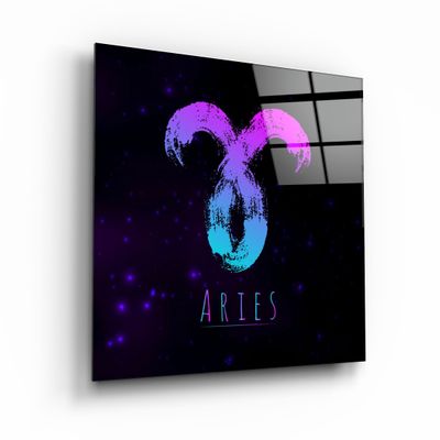 Autres décorations murales - ."Zodiac V2 - Aries". Glass Wall Art | Artdesigna Glass Printing Wall Arts. - ARTDESIGNA