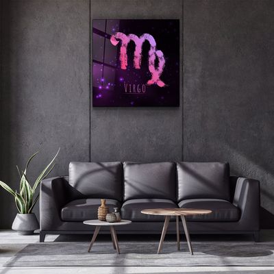 Autres décorations murales - ."Zodiac V2 - Virgo". Glass Wall Art | Artdesigna Glass Printing Wall Arts. - ARTDESIGNA