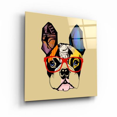 Other wall decoration - ・"Abstract Dog Face"・Glass Wall Art | Artdesigna Glass Printing Wall Arts. - ARTDESIGNA