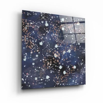 Autres décorations murales - ・"Stars and Zodiacs"・Glass Wall Art | Artdesigna Glass Printing Wall Arts. - ARTDESIGNA