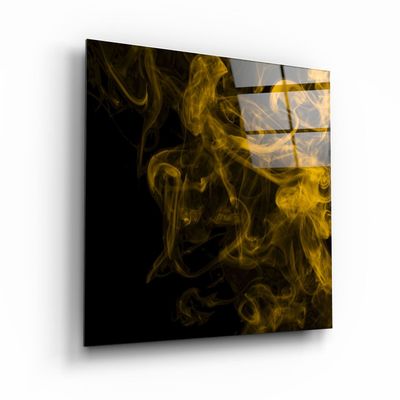 Other wall decoration - ・"Yellow Smoke"・Glass Wall Art | Artdesigna Glass Printing Wall Arts. - ARTDESIGNA