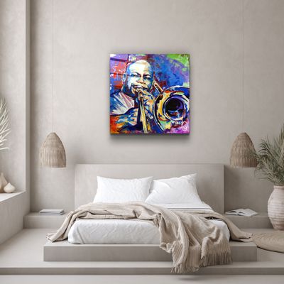 Autres décorations murales - ・"Abstract Musician"・Glass Wall Art | Artdesigna Glass Printing Wall Arts. - ARTDESIGNA
