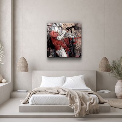 Autres décorations murales - ・"Abstract Musician V2"・Glass Wall Art | Artdesigna Glass Printing Wall Arts. - ARTDESIGNA