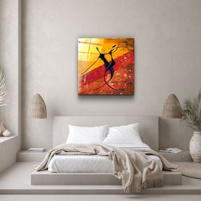 Autres décorations murales - ・"Abstract Dancers"・Glass Wall Art | Artdesigna Glass Printing Wall Arts. - ARTDESIGNA