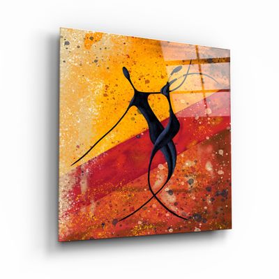 Autres décorations murales - ・"Abstract Dancers"・Glass Wall Art | Artdesigna Glass Printing Wall Arts. - ARTDESIGNA