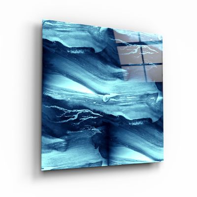 Autres décorations murales - ・"Abstract Waves"・Glass Wall Art | Artdesigna Glass Printing Wall Arts. - ARTDESIGNA