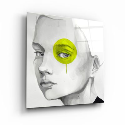 Other wall decoration - ・"Yellow Eye"・Glass Wall Art | Artdesigna Glass Printing Wall Arts. - ARTDESIGNA