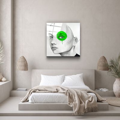Other wall decoration - ・"Green Eye"・Glass Wall Art | Artdesigna Glass Printing Wall Arts. - ARTDESIGNA