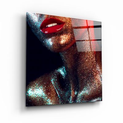 Other wall decoration - ・"Silvery Make Up"・Glass Wall Art | Artdesigna Glass Printing Wall Arts. - ARTDESIGNA
