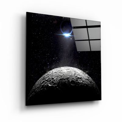Autres décorations murales - ・"Moon and Earth"・Glass Wall Art | Artdesigna Glass Printing Wall Arts. - ARTDESIGNA