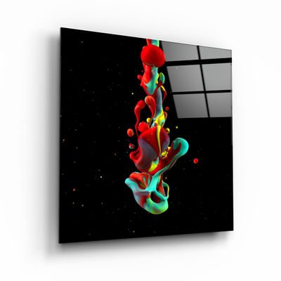 Autres décorations murales - ・"Abstract Colorful Paint"・Glass Wall Art | Artdesigna Glass Printing Wall Arts. - ARTDESIGNA