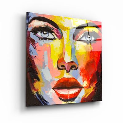 Autres décorations murales - ・"Abstract Woman Portrait"・Glass Wall Art | Artdesigna Glass Printing Wall Arts. - ARTDESIGNA