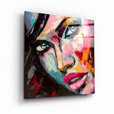 Other wall decoration - ・"Abstract Woman Portrait V2"・Glass Wall Art | Artdesigna Glass Printing Wall Arts. - ARTDESIGNA