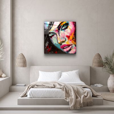 Other wall decoration - ・"Abstract Woman Portrait V2"・Glass Wall Art | Artdesigna Glass Printing Wall Arts. - ARTDESIGNA