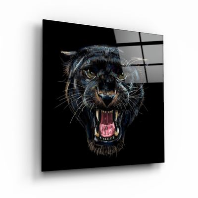 Other wall decoration - ・"Wild Panther"・Glass Wall Art | Artdesigna Glass Printing Wall Arts. - ARTDESIGNA