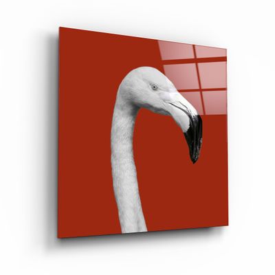 Autres décorations murales - ・"Flamingo - Red"・Glass Wall Art | Artdesigna Glass Printing Wall Arts. - ARTDESIGNA