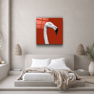 Autres décorations murales - ・"Flamingo - Red"・Glass Wall Art | Artdesigna Glass Printing Wall Arts. - ARTDESIGNA