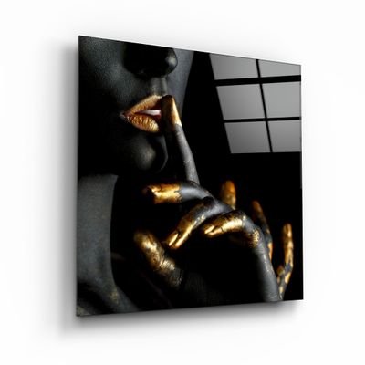 Other wall decoration - ・"Abstract Makeup Artist - Hush"・Glass Wall Art | Artdesigna Glass Printing Wall Arts. - ARTDESIGNA