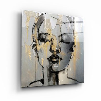 Other wall decoration - ・"Abstract Woman Portrait V3"・Glass Wall Art | Artdesigna Glass Printing Wall Arts. - ARTDESIGNA