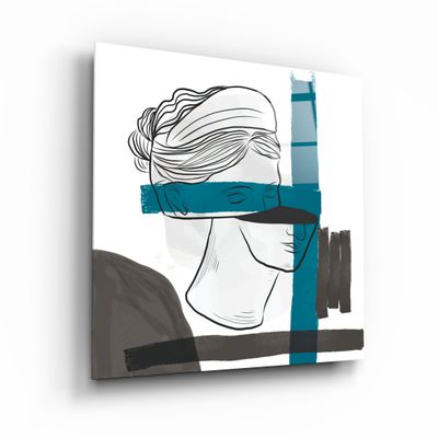 Other wall decoration - ・"Abstract Woman Portrait Painting"・Glass Wall Art | Artdesigna Glass Printing Wall Arts. - ARTDESIGNA