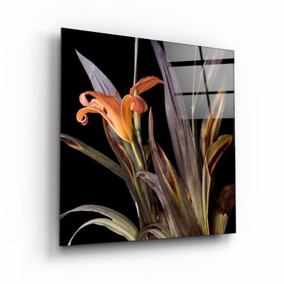 Other wall decoration - ・"Orange Flowers"・Glass Wall Art | Artdesigna Glass Printing Wall Arts. - ARTDESIGNA