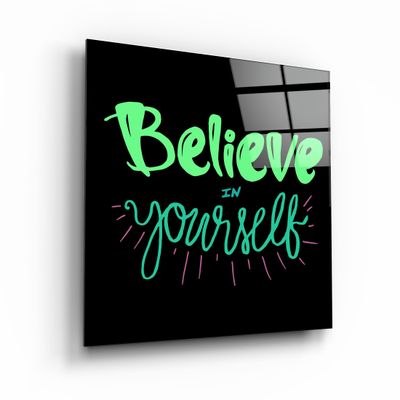 Other wall decoration - ・"Believe Yourself"・Glass Wall Art | Artdesigna Glass Printing Wall Arts. - ARTDESIGNA
